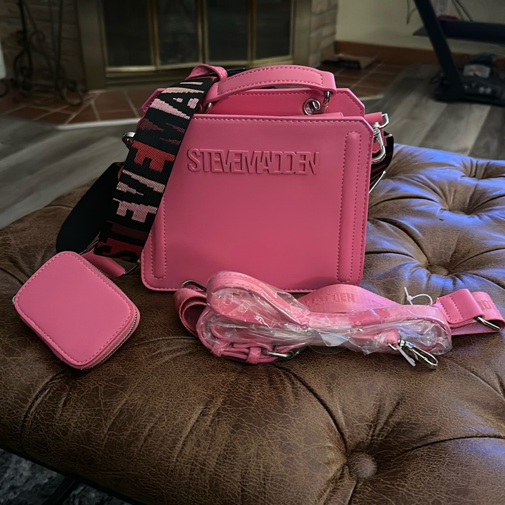 Steve Madden EVELYN handbag in bubble gum pink